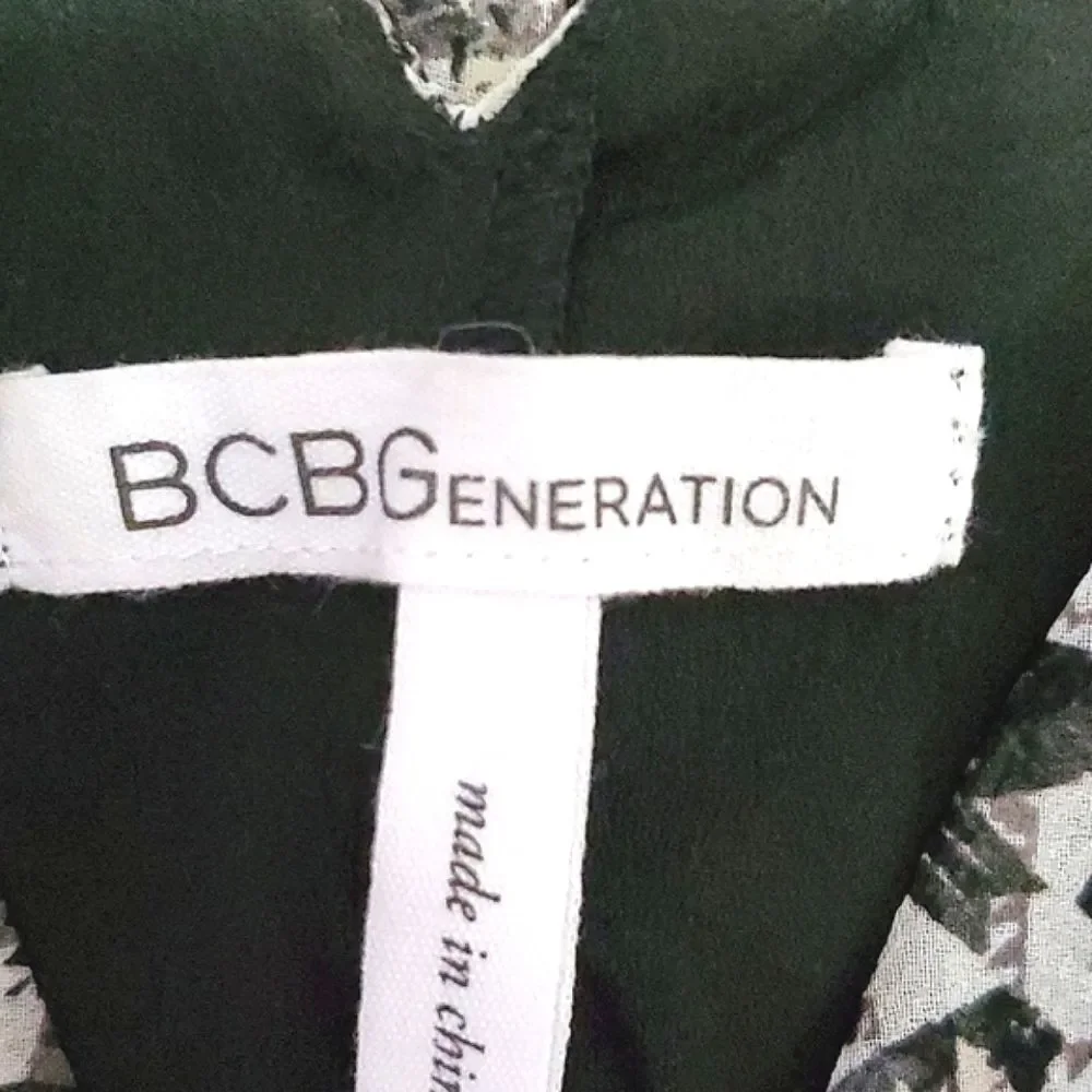 BCBGeneration Black Boho Long Sleeve Back Opening & Bow Shift Mini Dress S